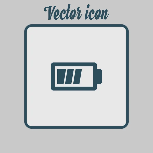 Icono Carga Batería Vector Estilo Diseño Plano — Vector de stock