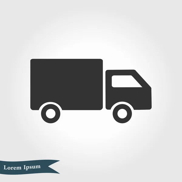 Levering Vrachtwagen Teken Pictogram Lading Van Symbool Verzendingen Gratis Levering — Stockvector