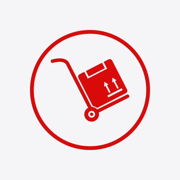 Truck Boxes Icon Hand Truck Sign Symbol — Stock Vector