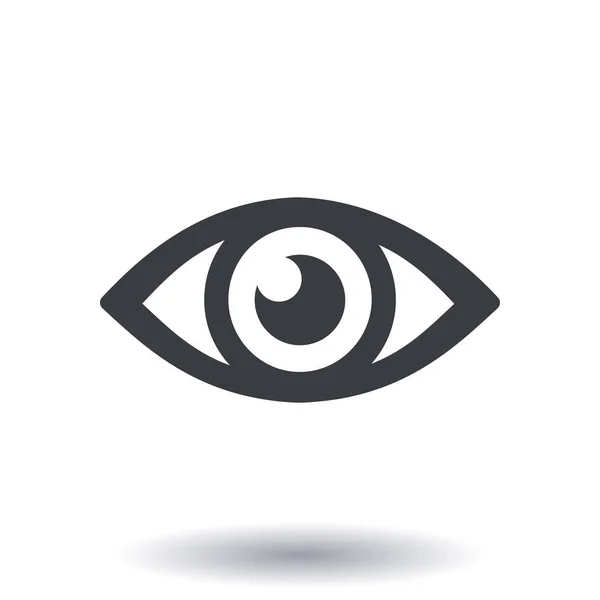 眼睛图标 监测和监视系统 平面设计风格 — 图库矢量图片