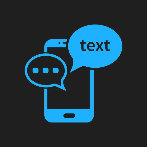 Mobil Beszélgető Ikonra Képviselő Internetes Beszélgető Párbeszéd Mobiltelefon — Stock Vector