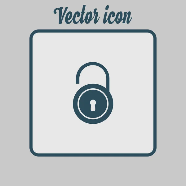 Icône Simple Cadenas Illustration Vectorielle — Image vectorielle