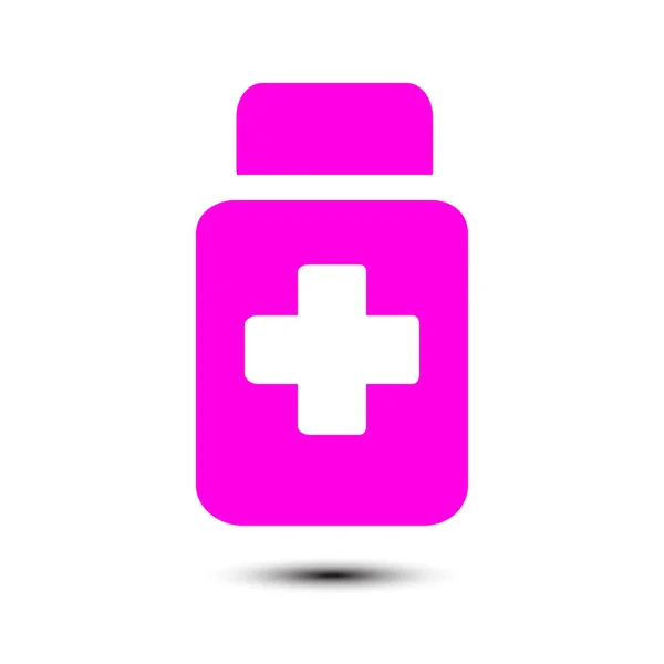 Gyógyszerek Jel Ikonra Szervizcsomag Tabletták Lapos Kivitel Stílus — Stock Vector