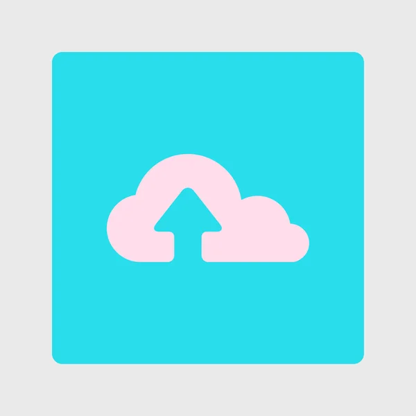 Απλό Φορτώνω Από Σύννεφο Εικονίδιο Εικονογράφηση Διάνυσμα — Διανυσματικό Αρχείο