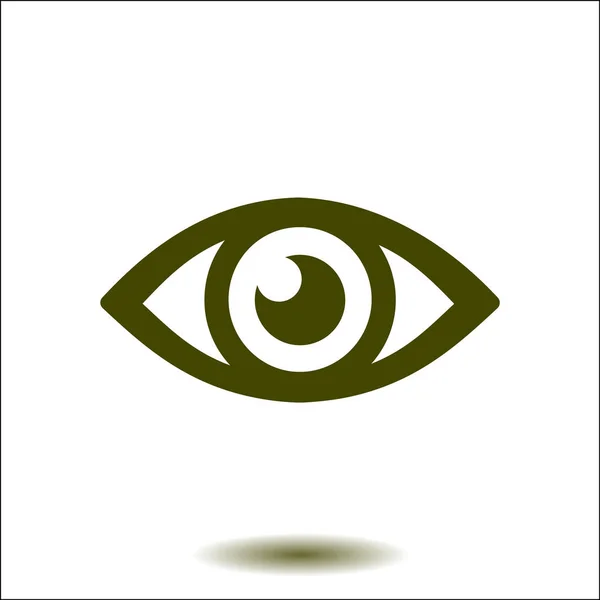 Icono Del Ojo Sistema Vigilancia Vigilancia Estilo Diseño Plano — Vector de stock