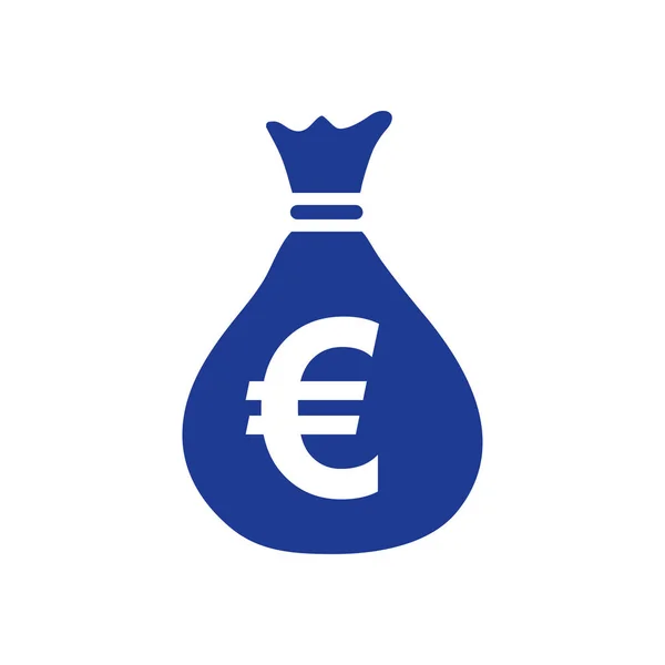 Euro Eur Símbolo Moneda Estilo Diseño Plano — Vector de stock