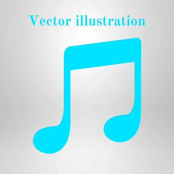 Music Note Icon Character Listening Song Flat Design Style — Stock Vector