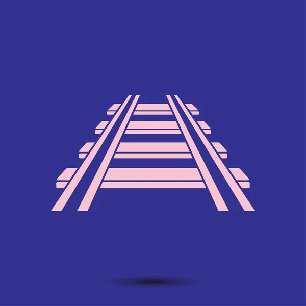 Railroad Icon Train Sign Track Road Symbol — Stock Vector