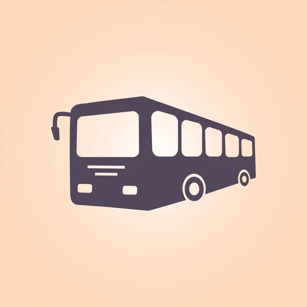 Icône Signe Bus Symbole Des Transports Publics Style Design Plat — Image vectorielle