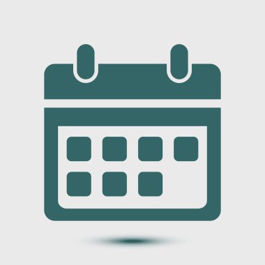 Vektör takvim simgesini. Önemli tarihler işareti. Düz tasarım stili.