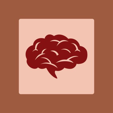 Beyin simgesi. İnsan akıllı akıllı zihin. Nöroloji sembolü.