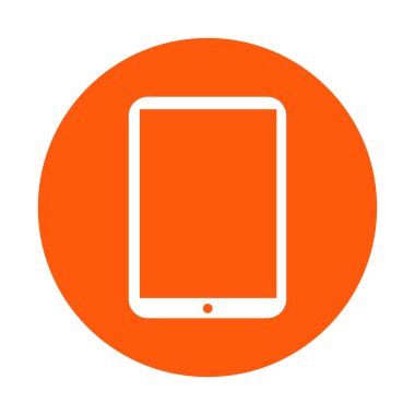 Modern dijital tablet Pc simgesi. Düz tasarım simgesi. 
