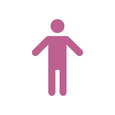 İnsan erkek işareti simgesi. Erkek tuvalet. Düz stil. Her iki biyolojik cinsiyetten temsil etmek için kullanılan bir piktogram cinsiyet semboldür.