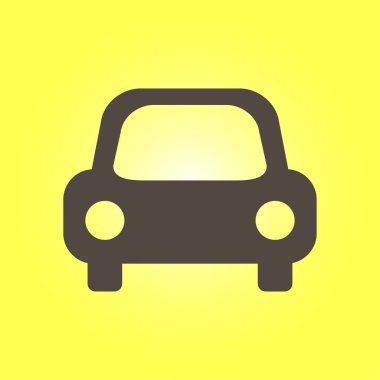 Taşıma simgesi. Araba işareti. Teslimat taşıma sembolü.