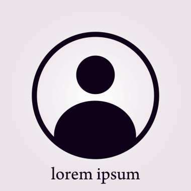 Bağlantı işareti. Kullanıcı işareti simgesi. Kişi sembolü. İnsan avatar. Düz stil. 