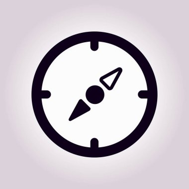 Vektör pusula simgesini. Yöreden yönde. Düz tasarım stili.