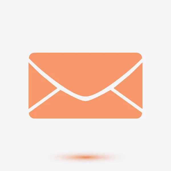 Ícone Plano Letter Mail Ícone Símbolo Vetorial —  Vetores de Stock