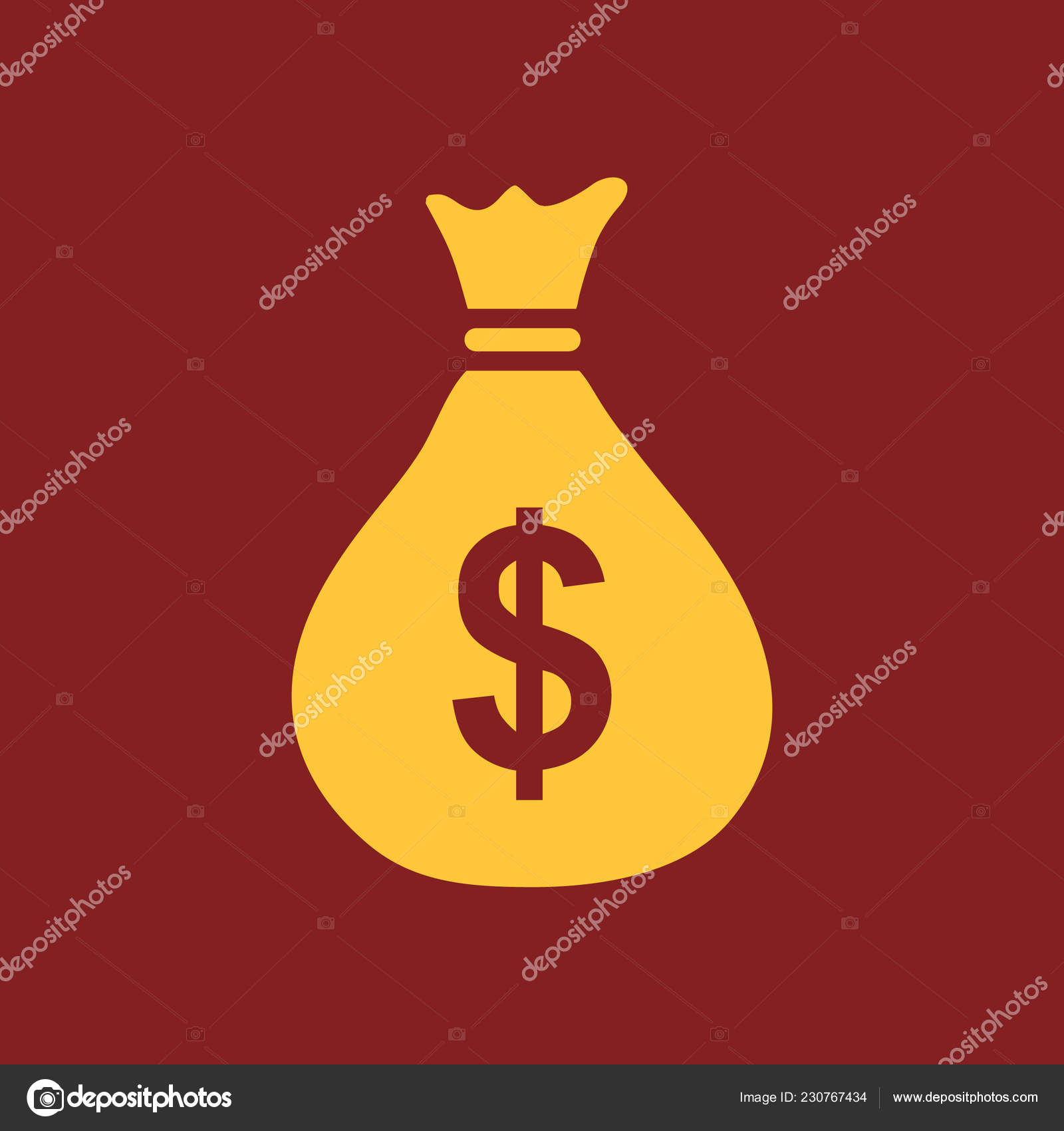 Money Bag Icon Stock Vector C Arhimicrostok 230767434 - 