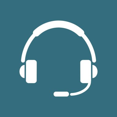 Kulaklığının düz simgesi, vektör çizimi 