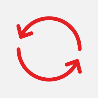 Ciircular ok işareti simge vektör. Düz tasarım stili.