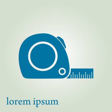  Mezura simgesi. Rulet inşaat sembolü.