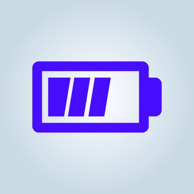 Pil şarj simgesi vektörü. Düz tasarım tarzı. Vektör renk illüstrasyon