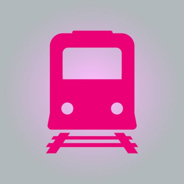 Tren simgesi. Metro sembolü. Tren istasyonu vektör işareti.