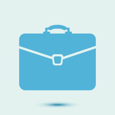 Soyut evrak çantası simgesi, vektör illüstrasyon. Düz tasarım stili. 