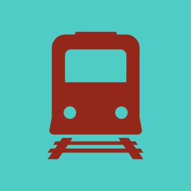 Tren simgesi. Metro sembolü. Tren istasyonu vektör işareti.