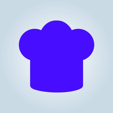Şef şapka işareti simgesi. Pişirme şapka soyut renk vektör illüstrasyon