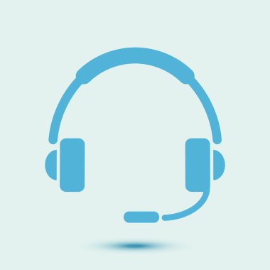 Kulaklığının düz simgesi, vektör çizimi 