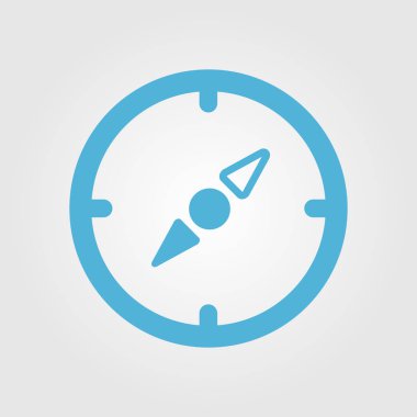 Pusula simgesini yuvarlak vektör çizim