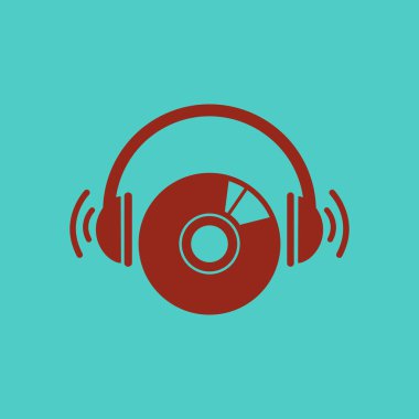 Cd veya Dvd simgesi. Soyut vektör kompakt disk simgesi.