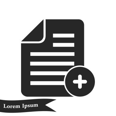 Belge listesi vektör simgesi. Düz tasarım renk vektör illüstrasyon.