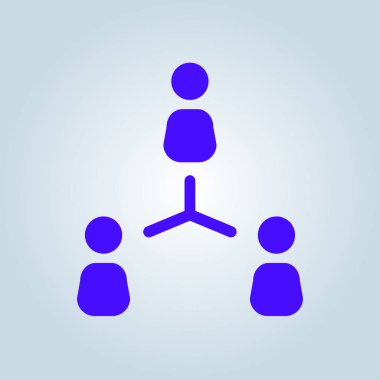 Sosyal ağ tek simgesi. Sosyal bağlantılar ağı.