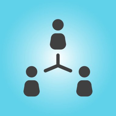 Sosyal ağ tek simgesi. Sosyal bağlantılar ağı.