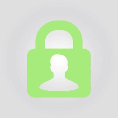 Simgeyi kilitleyin. Vektör renk illüstrasyon