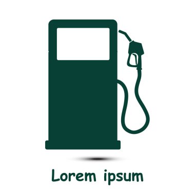 Benzin pompası meme işareti. Benzin istasyonu simgesi.  