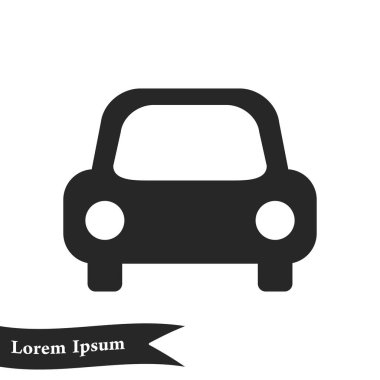 Araba simgesi. Renk vektör illüstrasyonu