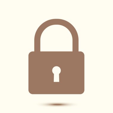 Simgeyi kilitleyin. Vektör renk illüstrasyon