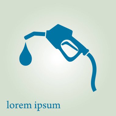 Benzin pompası meme işareti. Benzin istasyonu simgesi.  