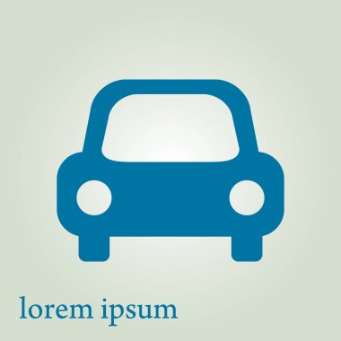 Araba simgesi. Renk vektör illüstrasyonu