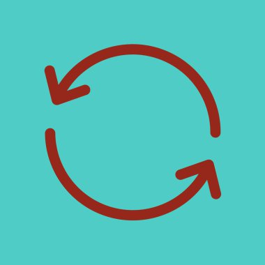 Ciircular ok işareti simge vektör. Düz tasarım stili.