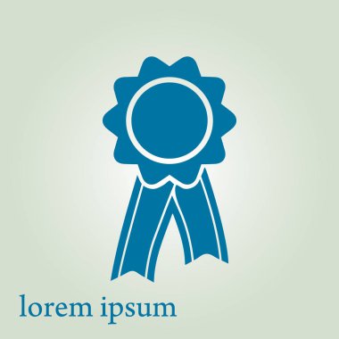  Kurdele simgesi ile rozet. Ödülü rozet şerit erkek ile.