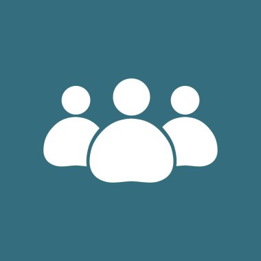 İnsanlar veya sosyal işaret simgesi. Renk vektör illüstrasyonu