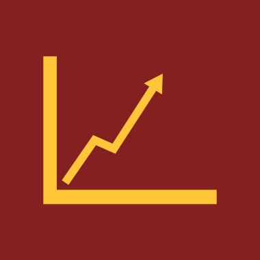 Grafik grafik simgesi. Diyagram sembolü. Renk vektör illüstrasyonu
