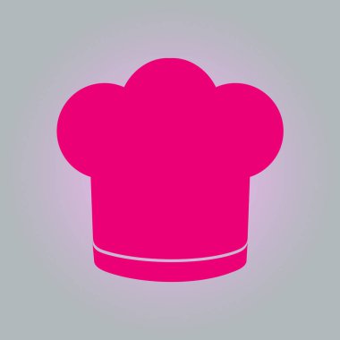 Şef şapka işareti simgesi. Pişirme şapka soyut renk vektör illüstrasyon