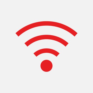 Wifi Sembolü. Vektör kablosuz ağ simgesi 