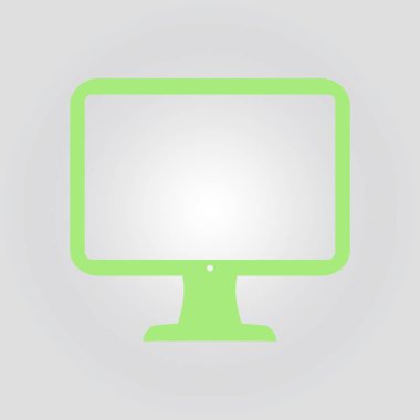 bilgisayar ekran işareti simgesi. Monitör simgesi. Düz tasarım stili.