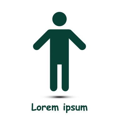 Kişi vektör sembolü. İnsan avatarı.